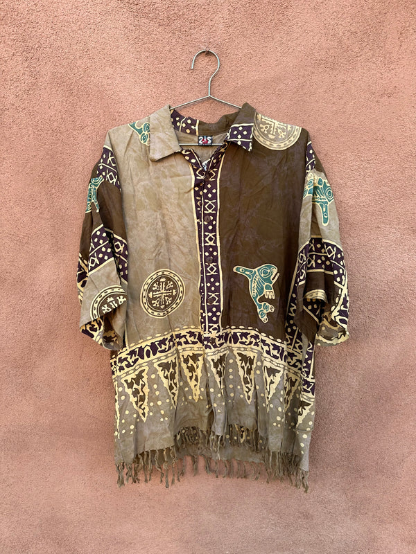 Authentic Indonesian Batik Rayon Shirt