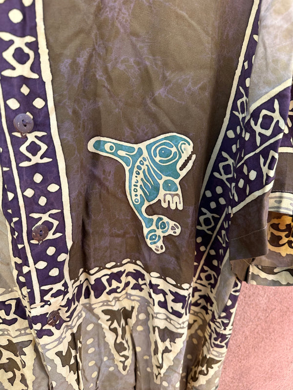 Authentic Indonesian Batik Rayon Shirt