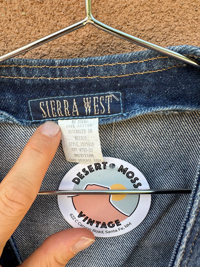 Heavy Denim Western Vest by Sierra West