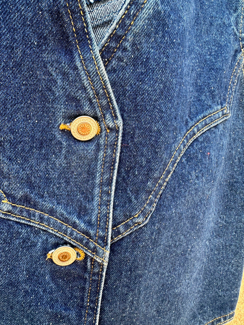 Heavy Denim Western Vest by Sierra West