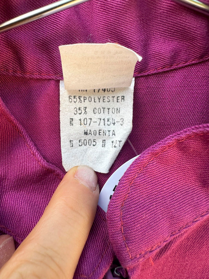 80's Magenta New Wave Safari Vest