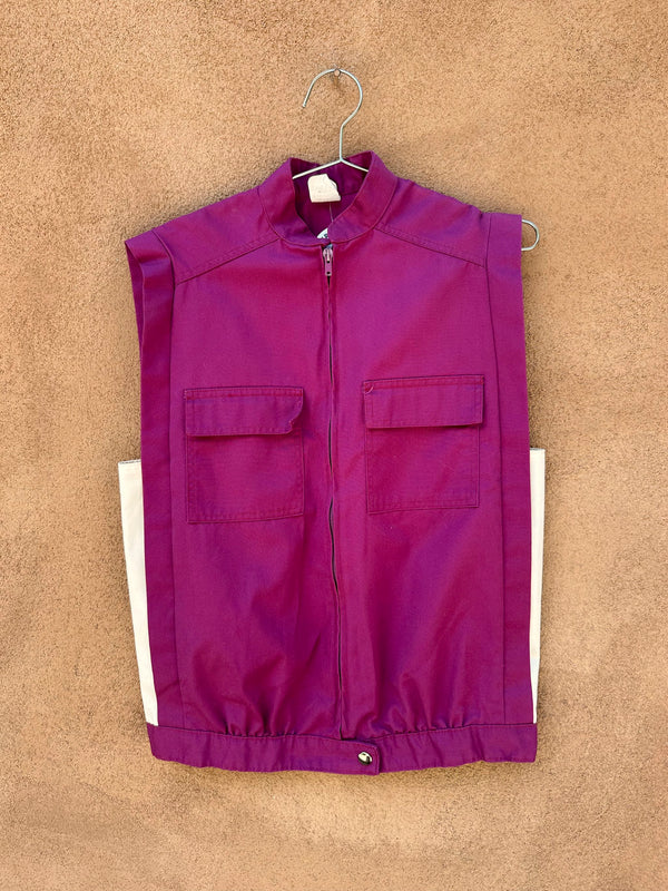 80's Magenta New Wave Safari Vest