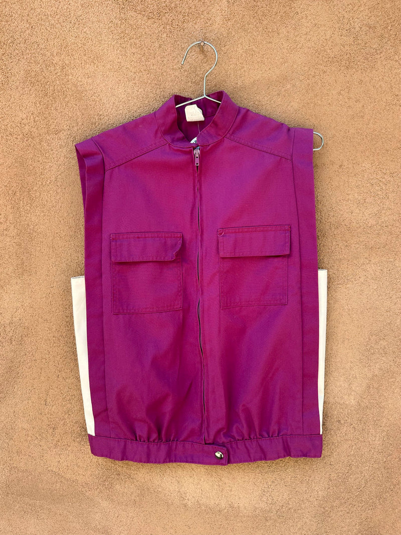 80's Magenta New Wave Safari Vest