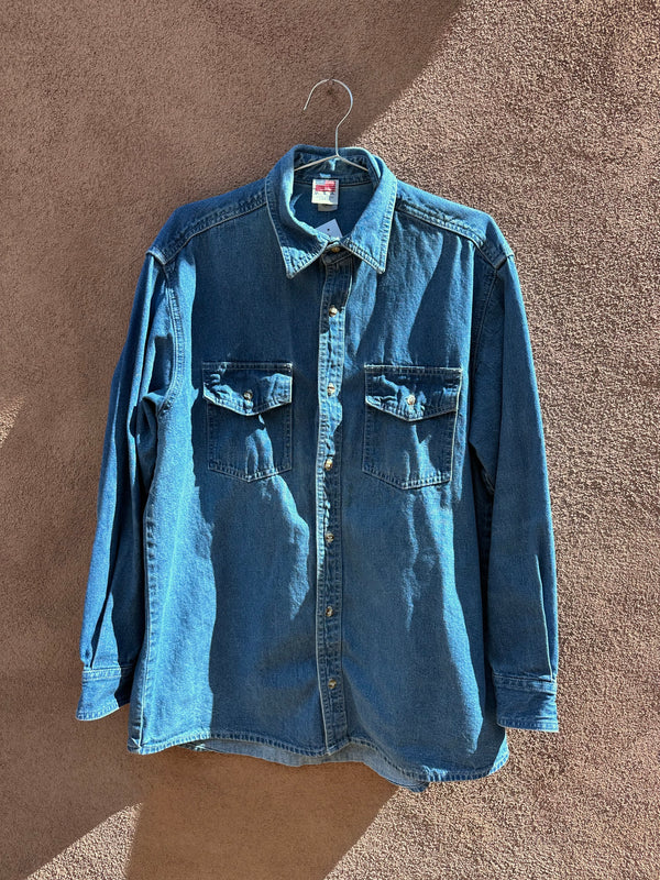 Embossed New Mexico Hot Air Balloon Denim Shirt