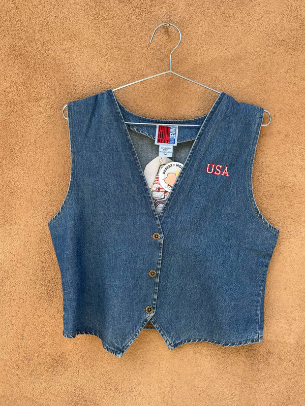 Uncle Sam Cotton Denim Vest
