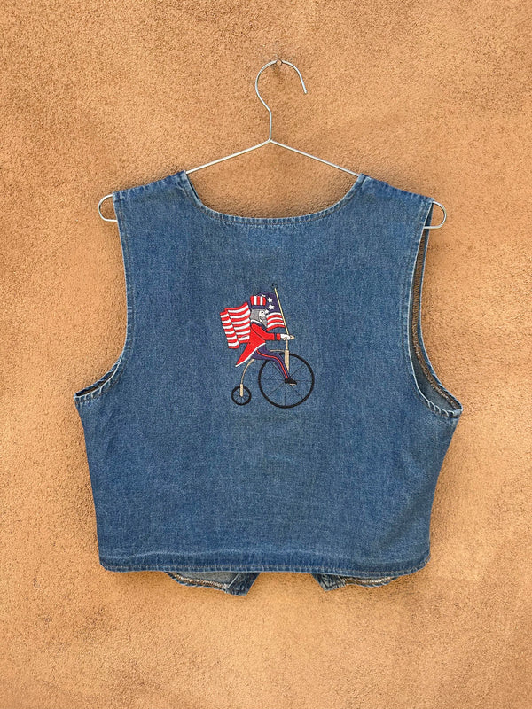 Uncle Sam Cotton Denim Vest