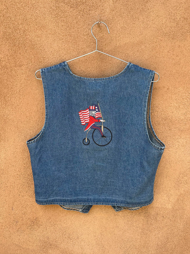 Uncle Sam Cotton Denim Vest - Pennyfarthing