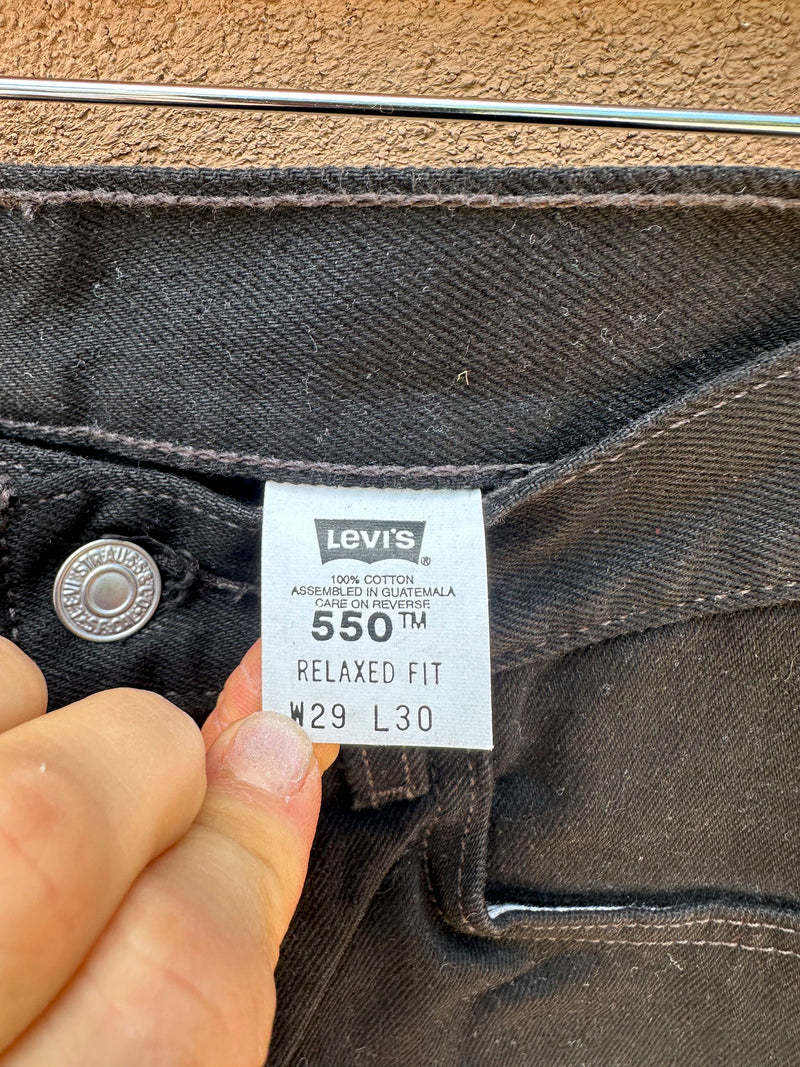 Black Levi's 505 Relaxed Fit 29 x 30