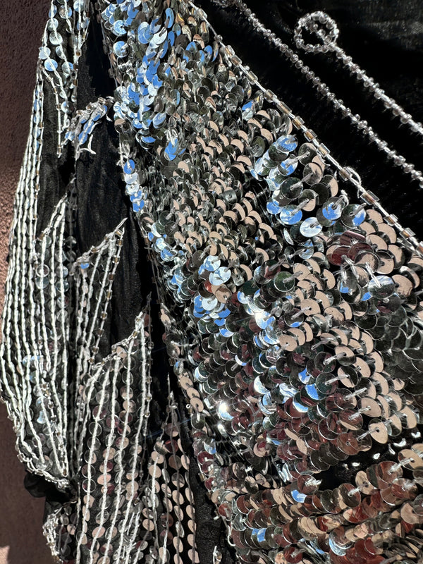 Butterfly Sequins Top - 100% Silk