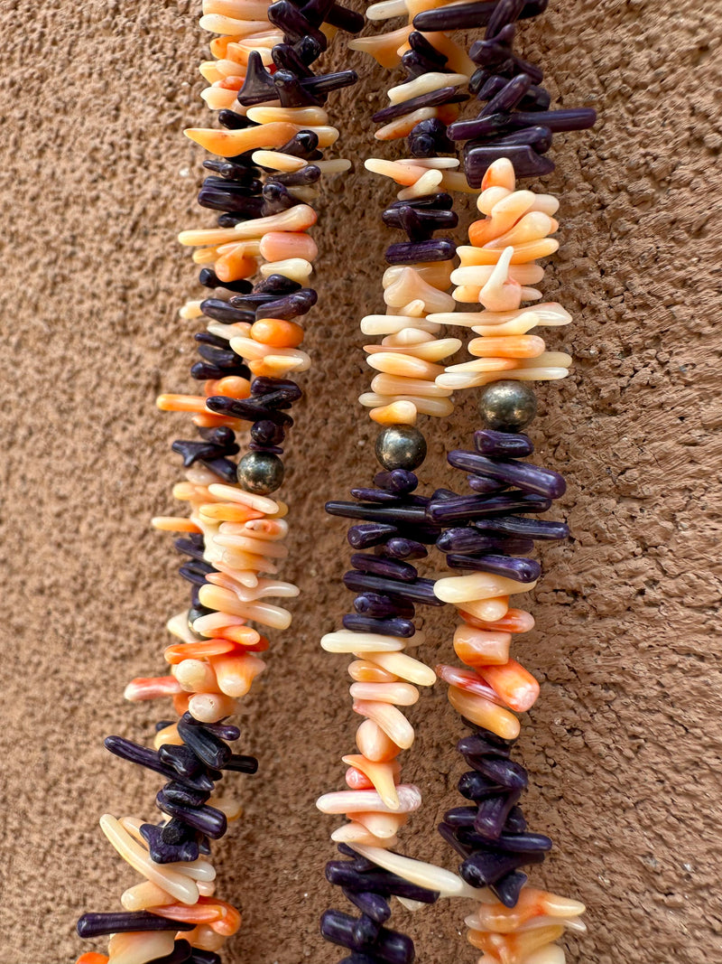 Coral Double Layered Diné Necklace