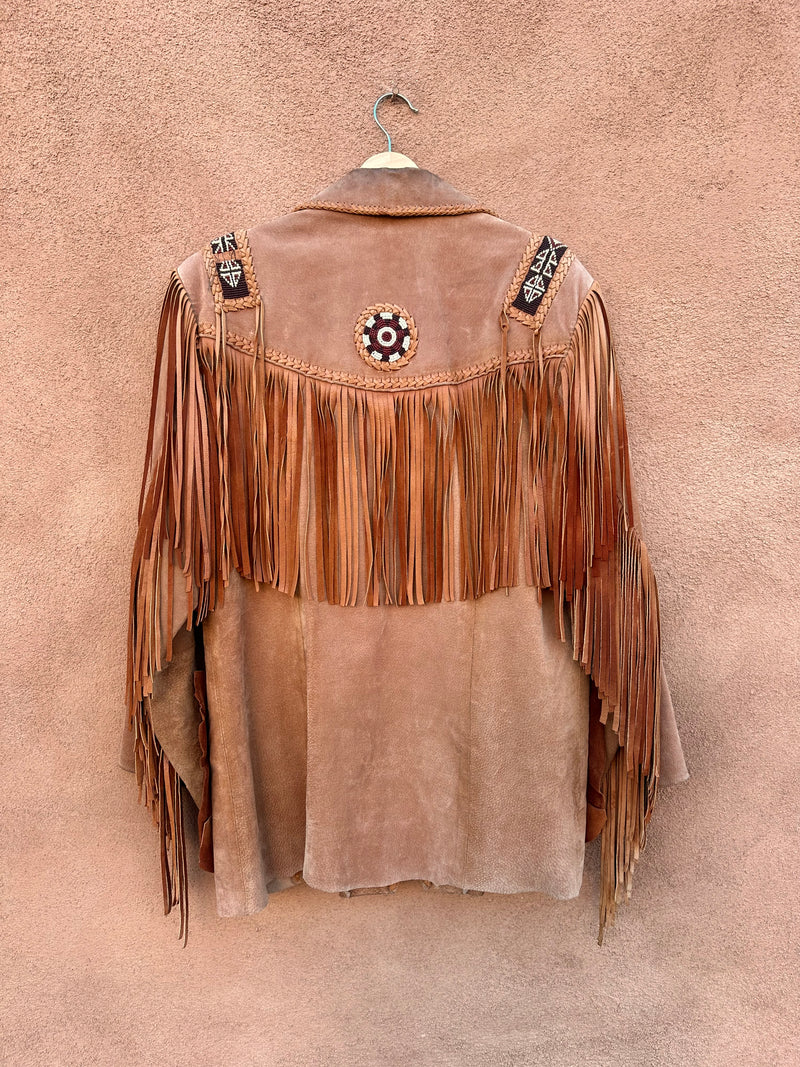 Buffalo Bill Style Echo Mountain Beaded & Fringed Leather Jacket