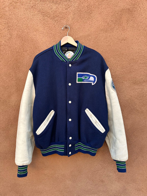 Seattle Seahawks 1980's Wool Blend Letterman Jacket