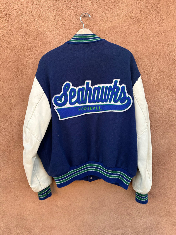 Seattle Seahawks 1980's Wool Blend Letterman Jacket