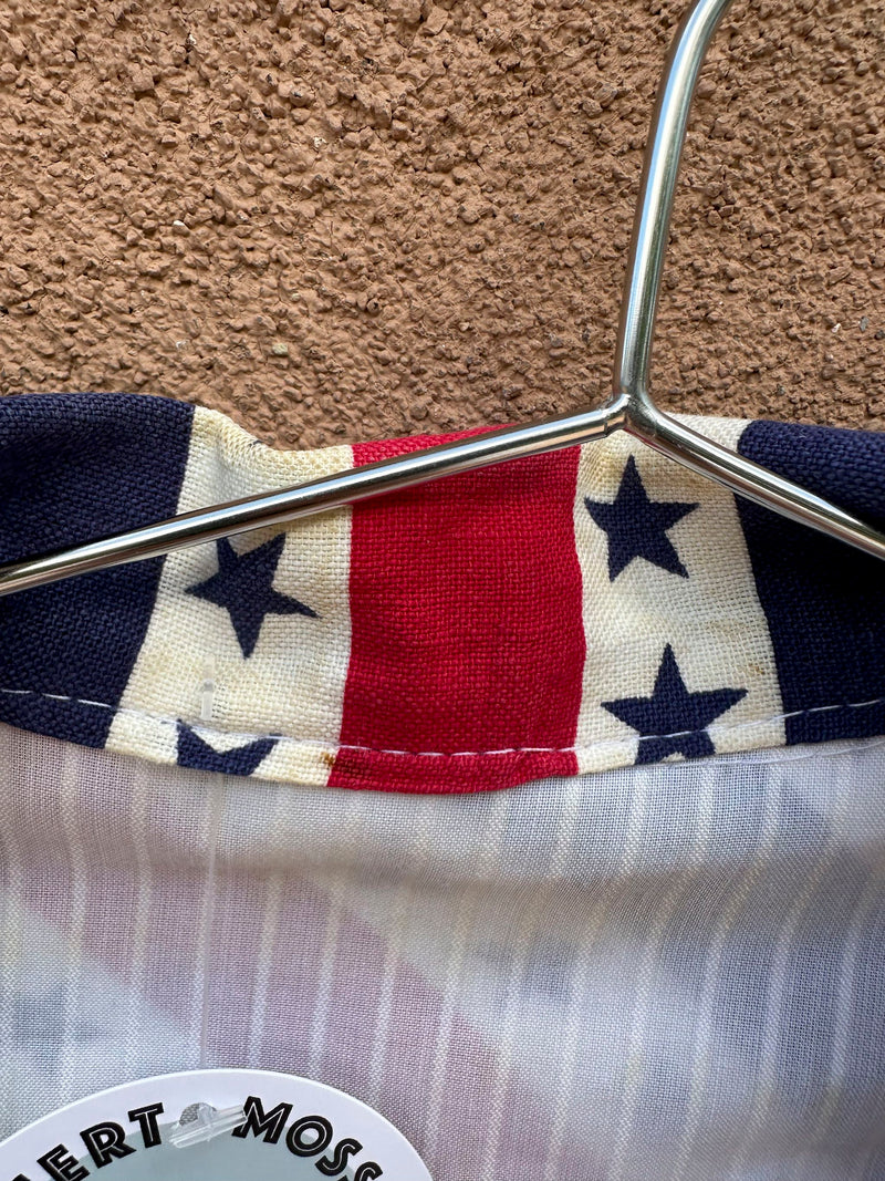 1970's Red, White & Blue Cowboy Shirt