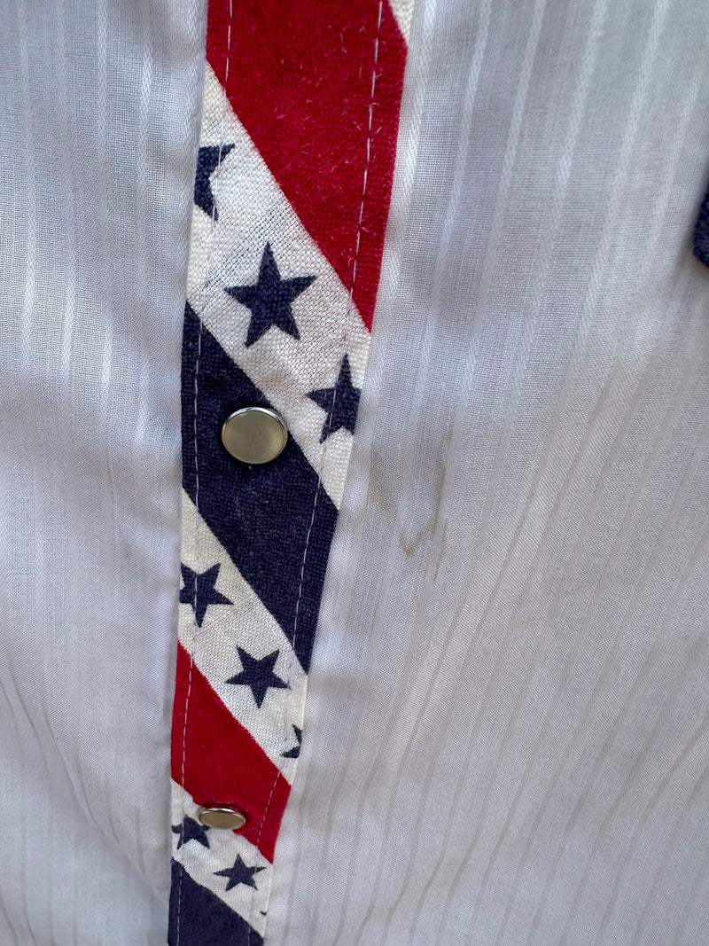 1970's Red, White & Blue Cowboy Shirt