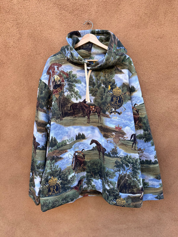 RL Polo All Around Print Hoodie with Kangaroo Pocket