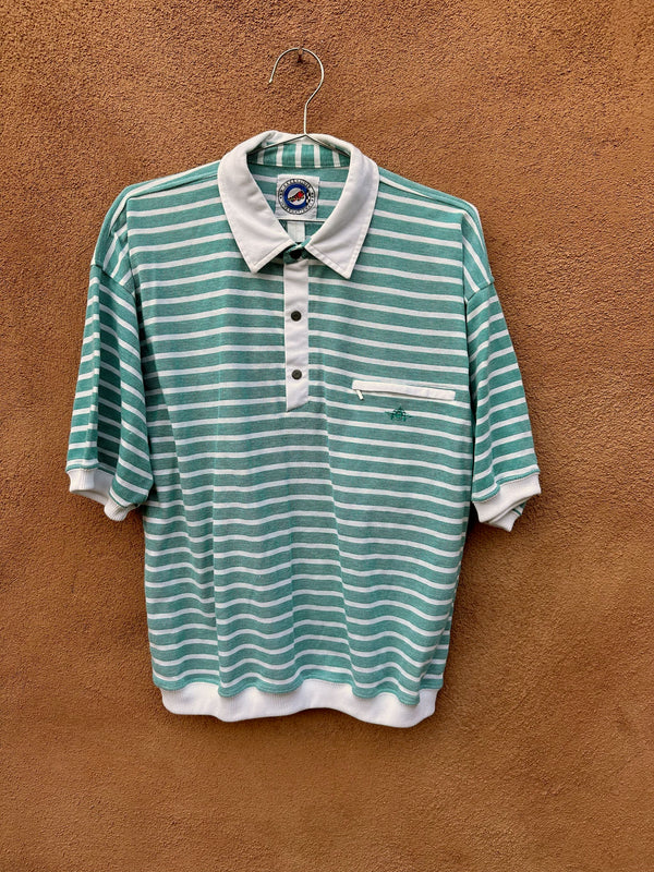 Striped Greenline International Polo Shirt