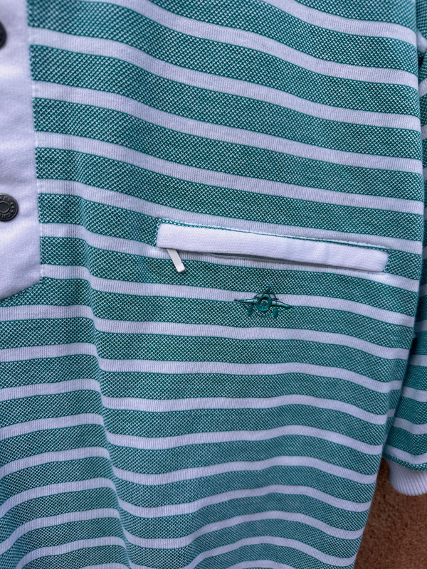 Striped Greenline International Polo Shirt