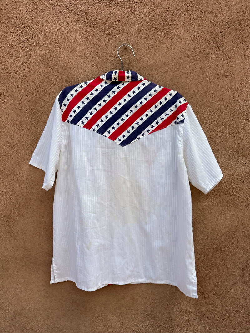 1970's Red, White & Blue Cowboy Shirt