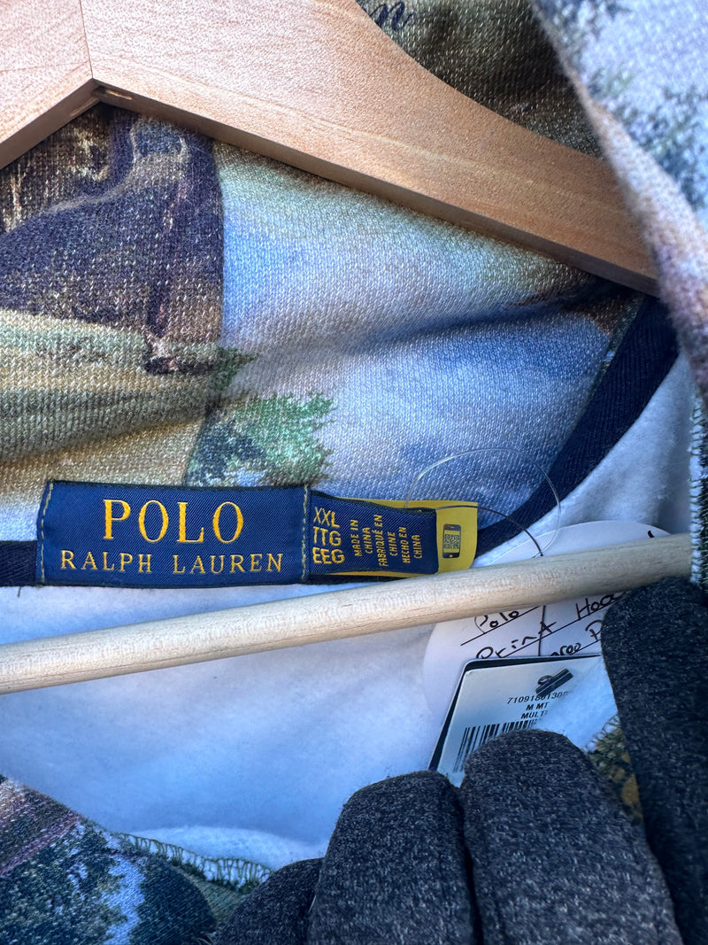 RL Polo All Around Print Hoodie with Kangaroo Pocket