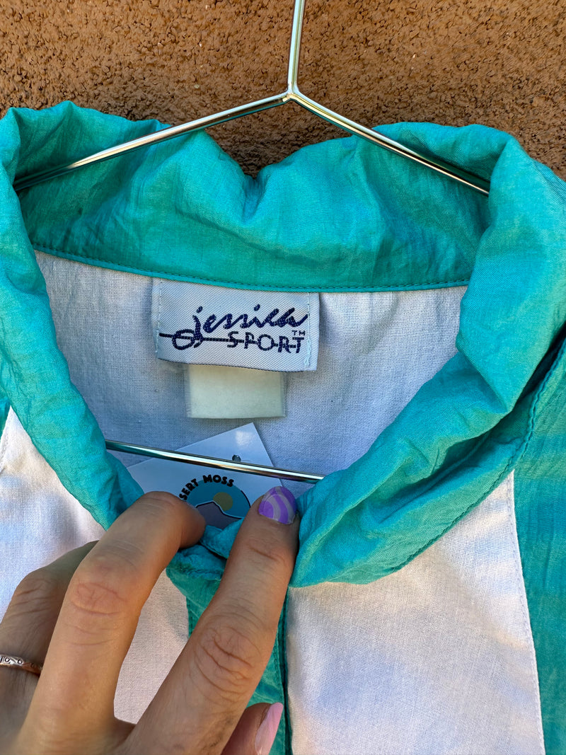 80's Jessica Sport Short Sleeve Active Blouse