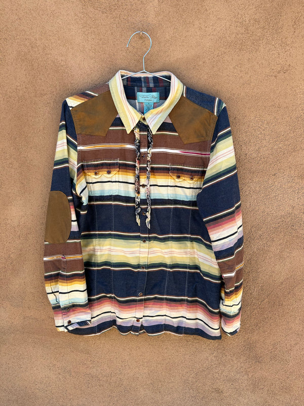 Tasha Polizzi Santa Fe Stripe Button Snap Blouse