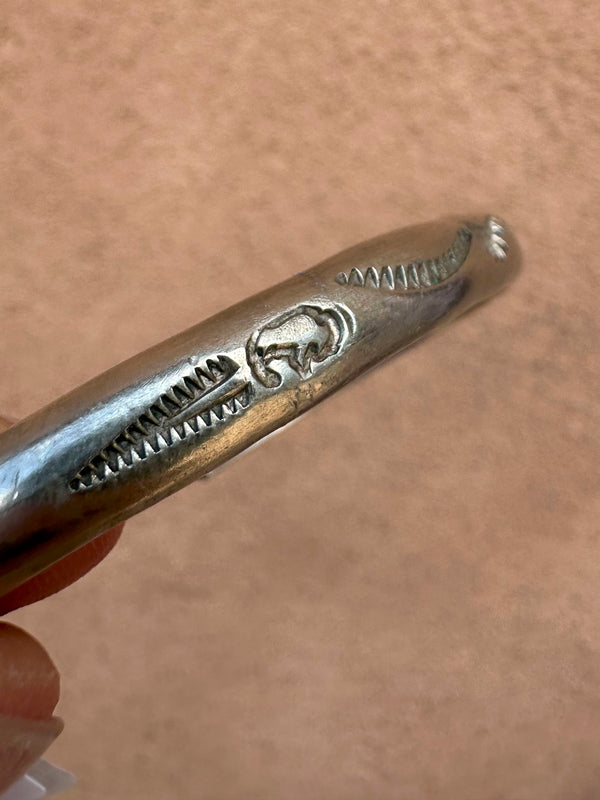 Sterling Silver Cuff with Bison Hallmark