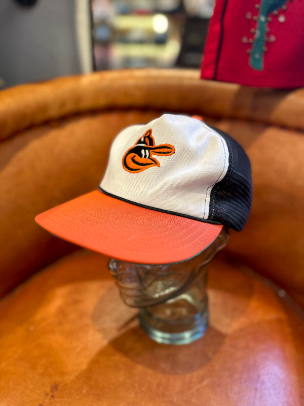 1970's Era Baltimore Orioles Mesh Baseball Cap - as is