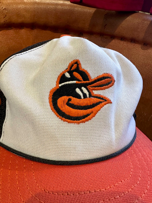 1970's Era Baltimore Orioles Mesh Baseball Cap - as is