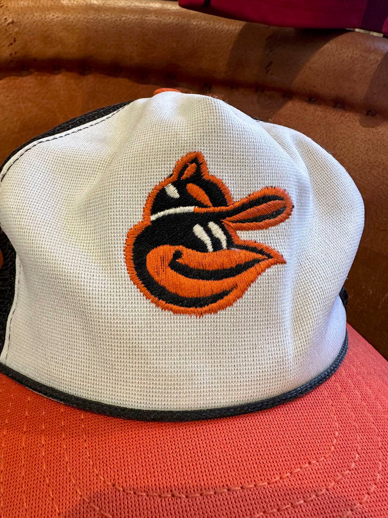 1970's Era Baltimore Orioles Mesh Baseball Cap - as is