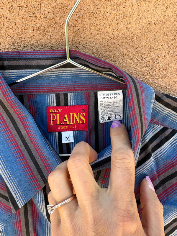 Ely Plains Medium Pearl Snap Striped Shirt