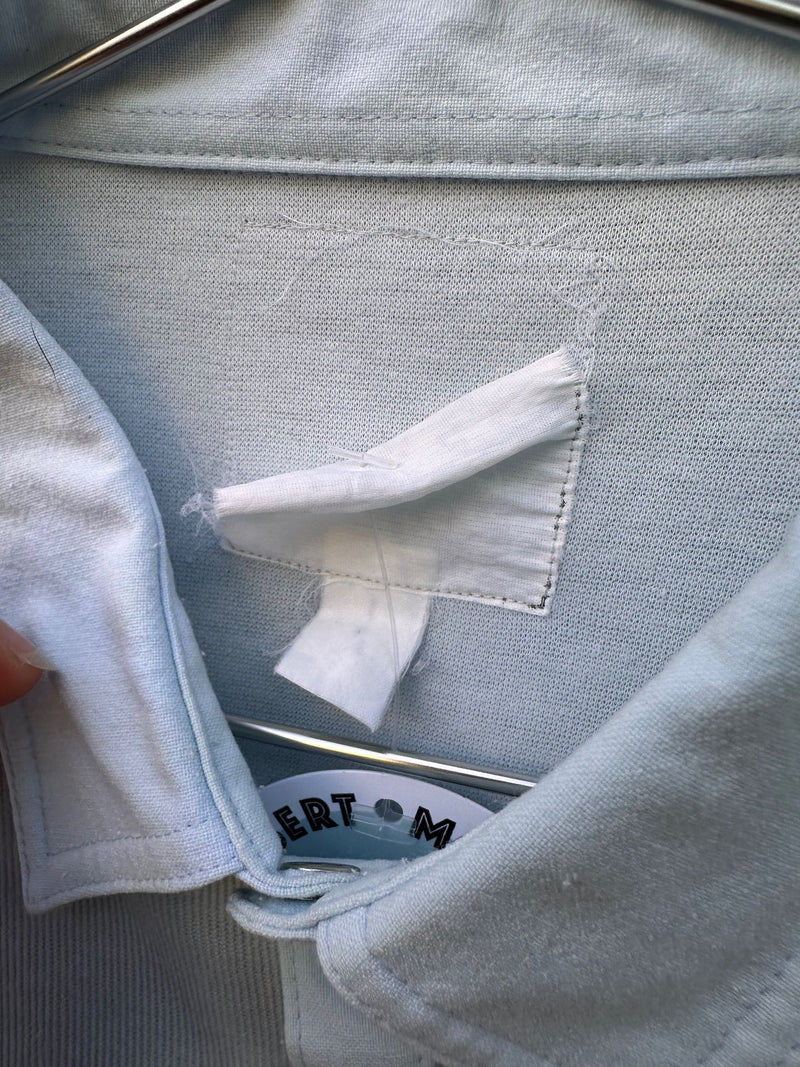 Baby Blue 80's Snap Polo - Dad Shirt