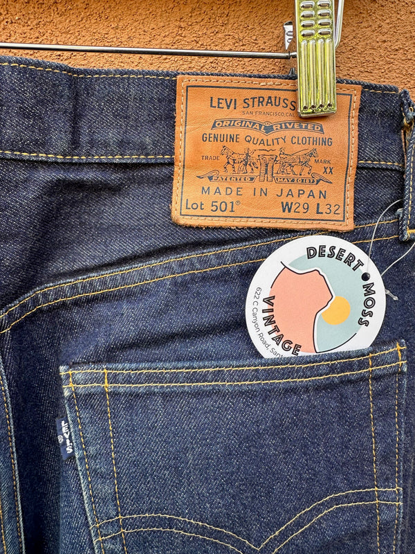 Levi's Lot 501 29 x 32 Selvedge Denim Jeans - Made in Japan