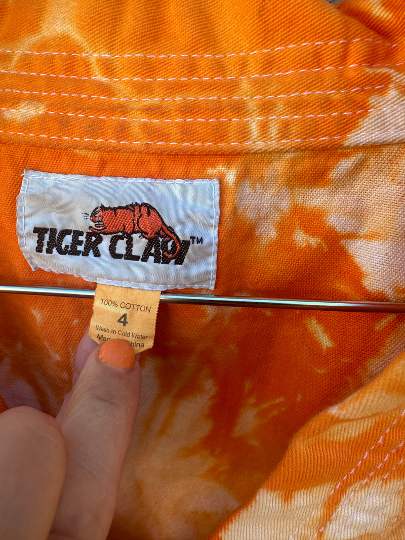 Orange Tie Dye Jacket/Robe by Tiger Claw