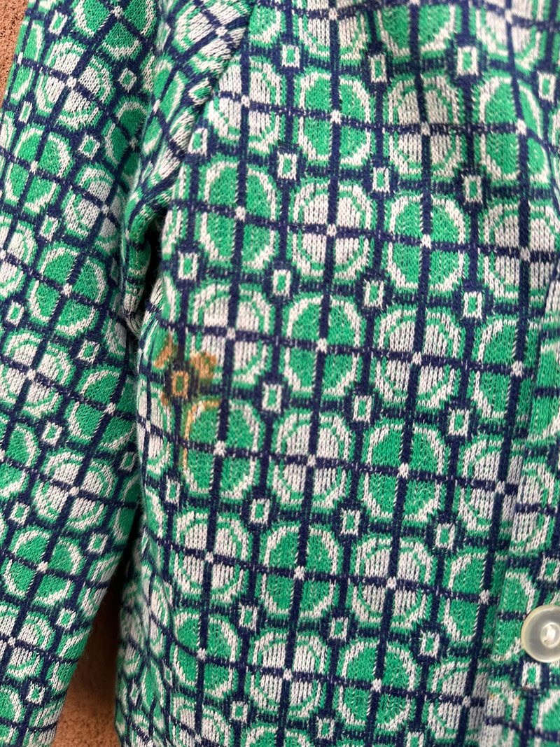 1960's Jack & Jill Togs Green Cardigan