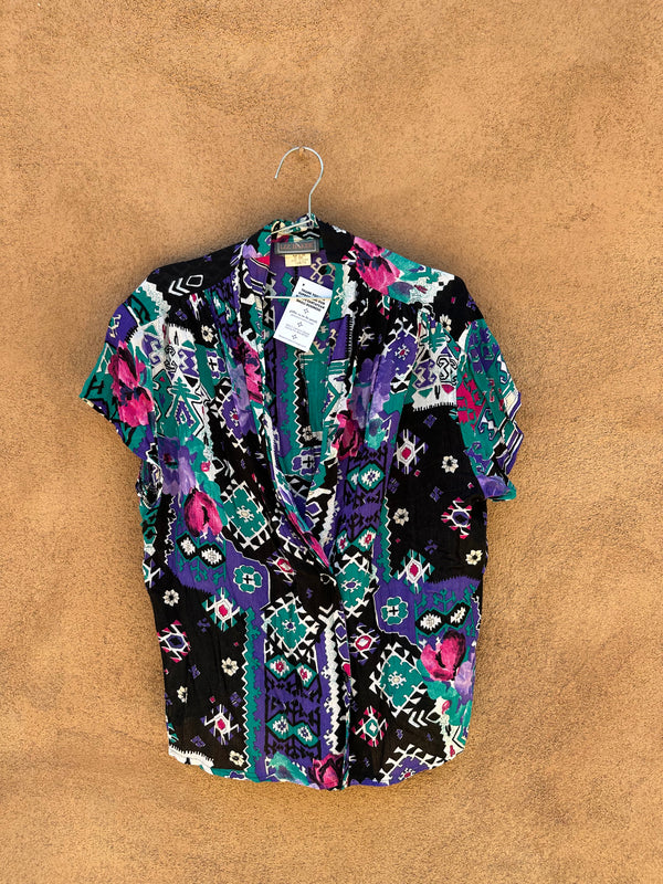 Batik Style Liz Baker Rayon Blouse