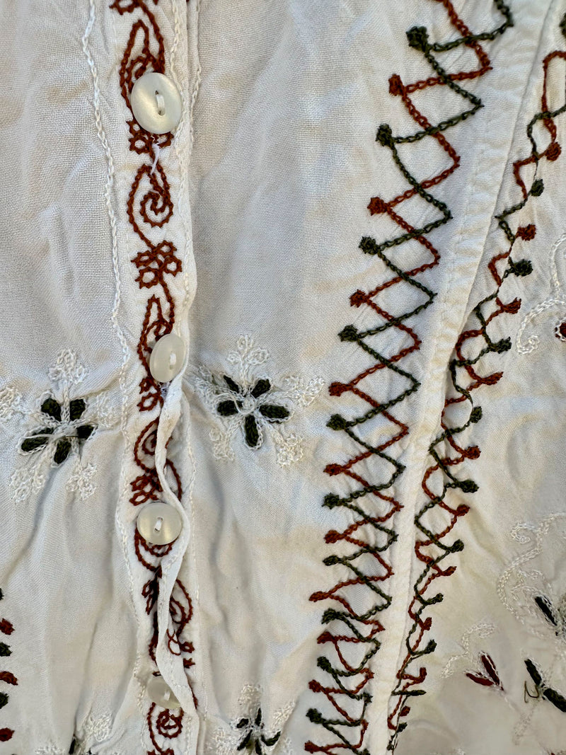 Embroidered Boho Sleeveless Blouse by Magic