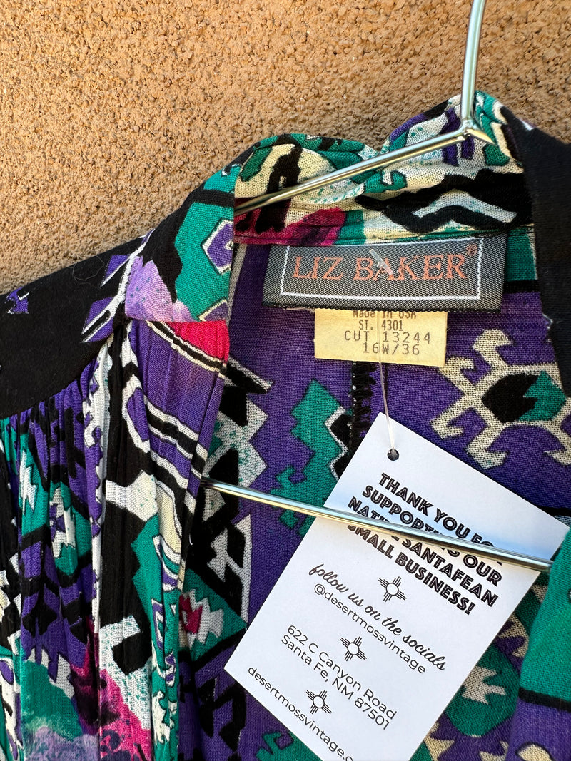 Batik Style Liz Baker Rayon Blouse