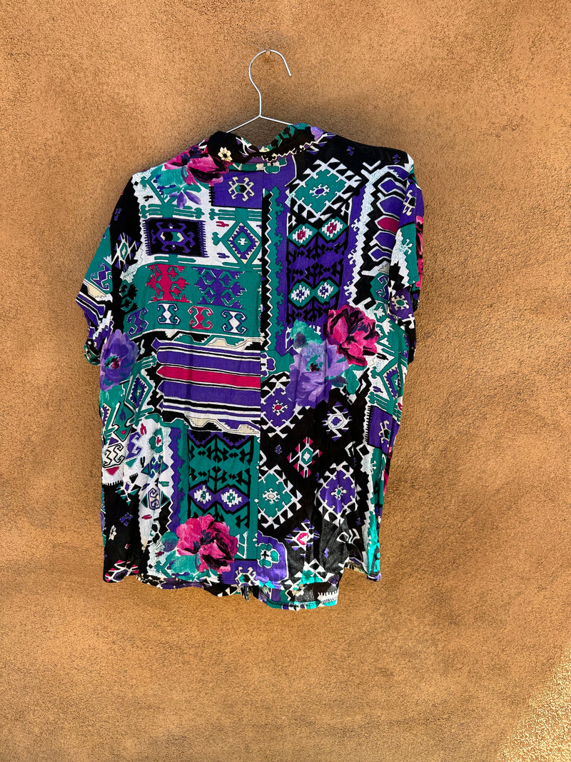 Batik Style Liz Baker Rayon Blouse