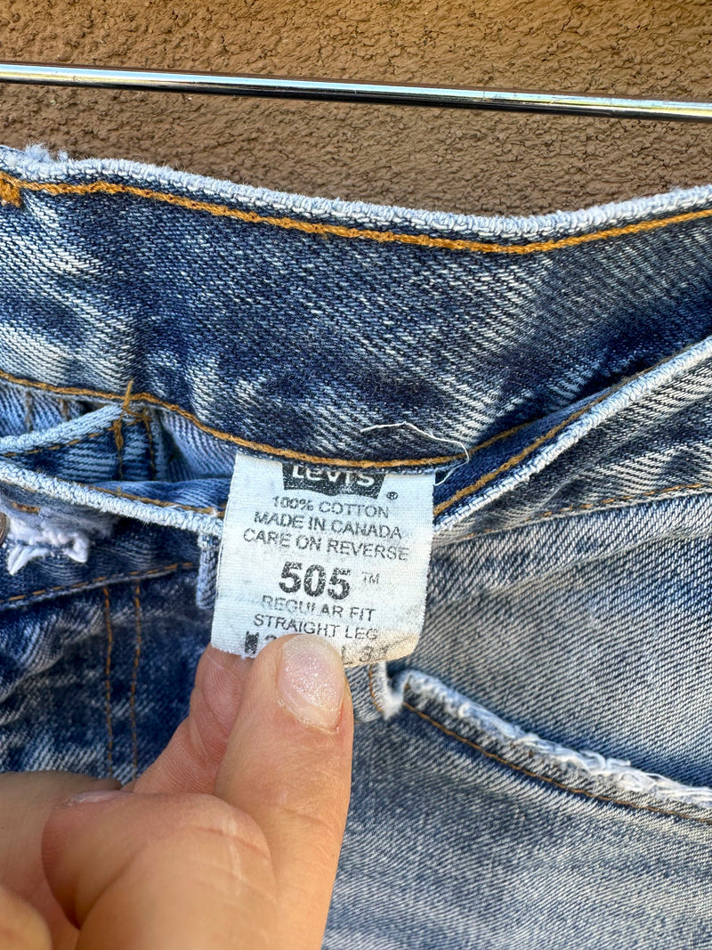 Levi's 505 Distressed Whiskers Jeans 32x31