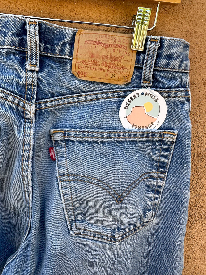 Levi's 505 Distressed Whiskers Jeans 32x31