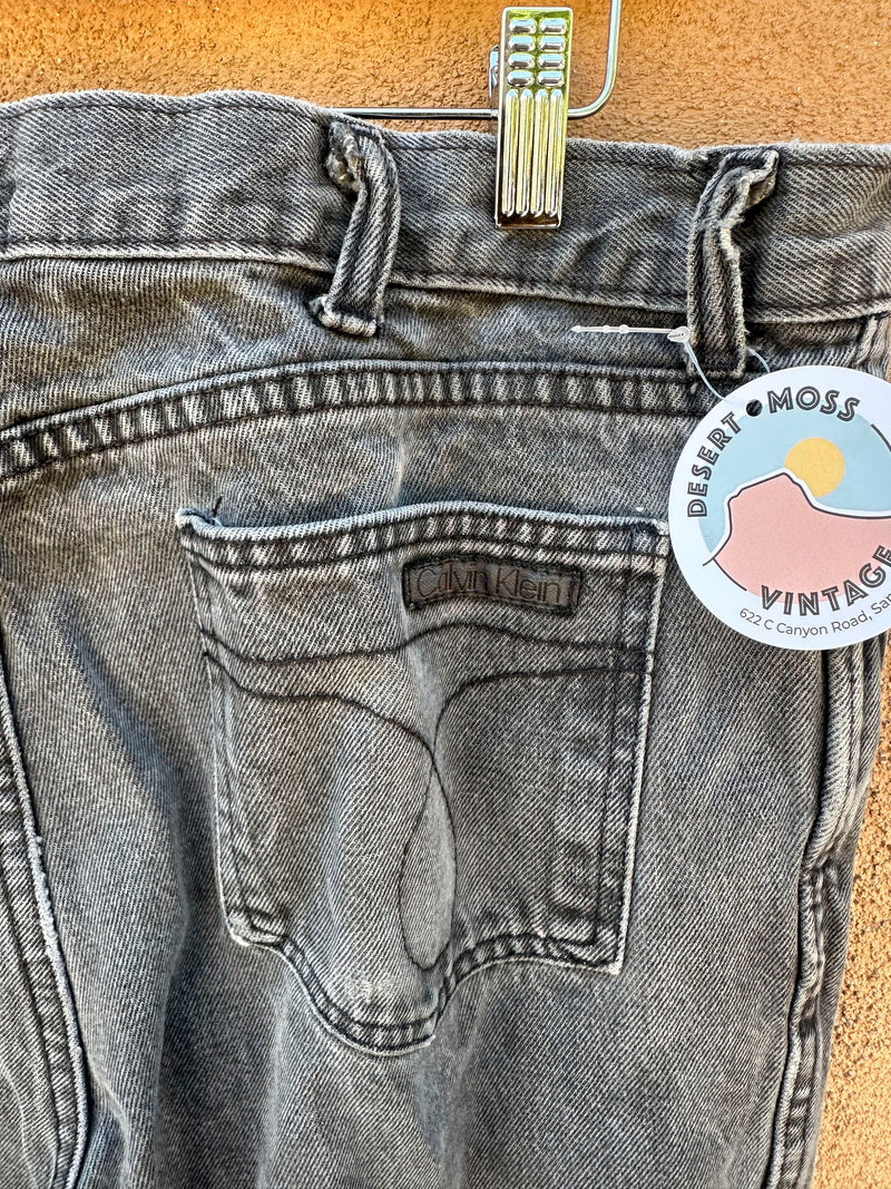 Faded Black 90's Calvin Klein Jeans with Light Wear, Made in USA, 38