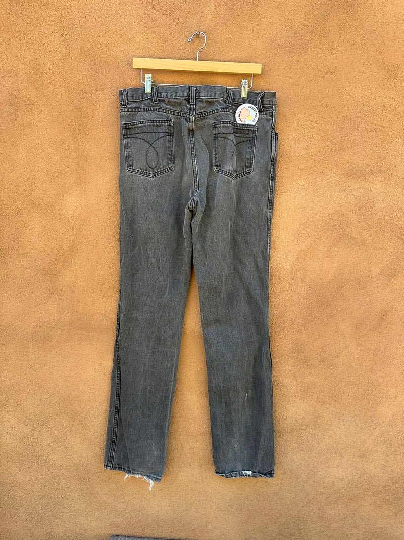 Faded Black 90's Calvin Klein Jeans with Light Wear, Made in USA, 38