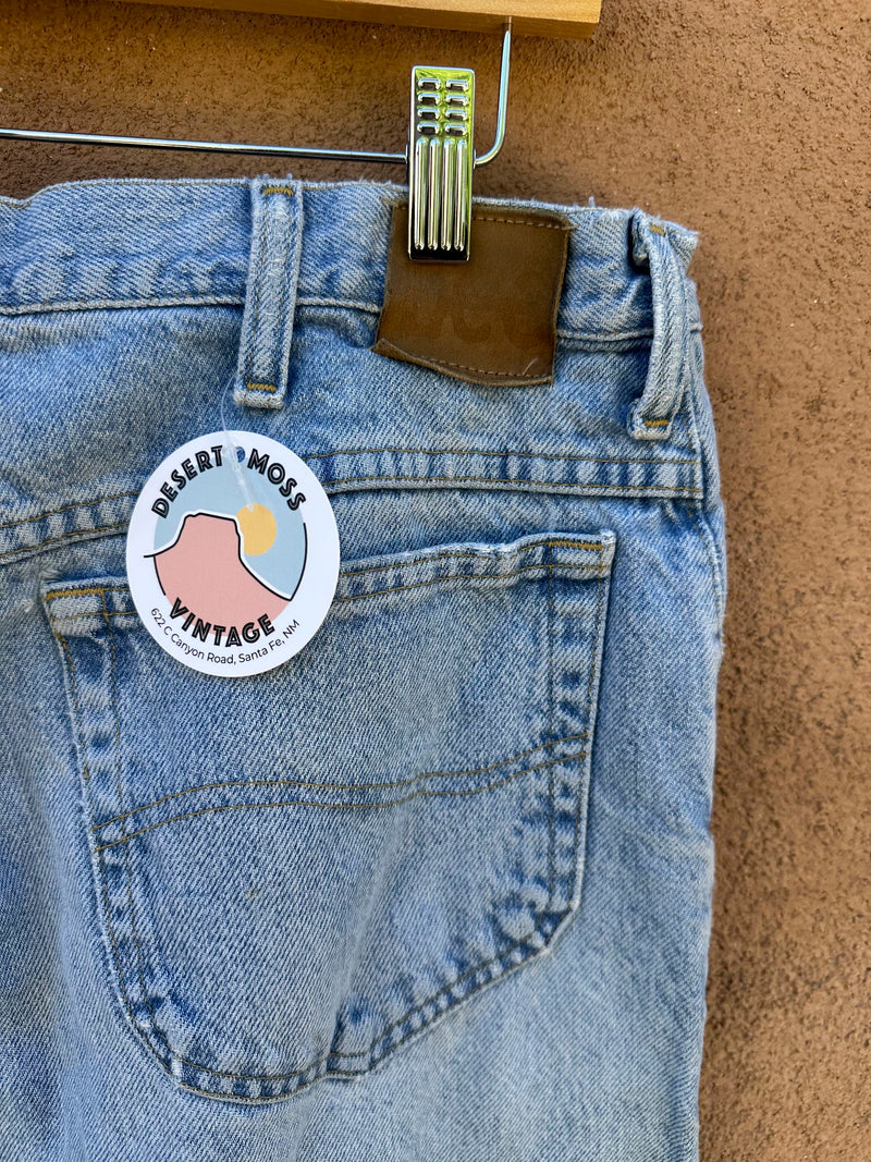 Light Wash Lee Jeans with Distressed Knees 36 x 36