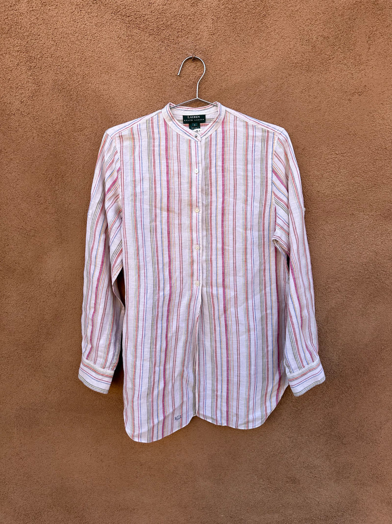 Lauren - Ralph Lauren Striped Linen Blouse