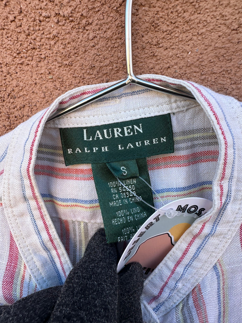 Lauren - Ralph Lauren Striped Linen Blouse