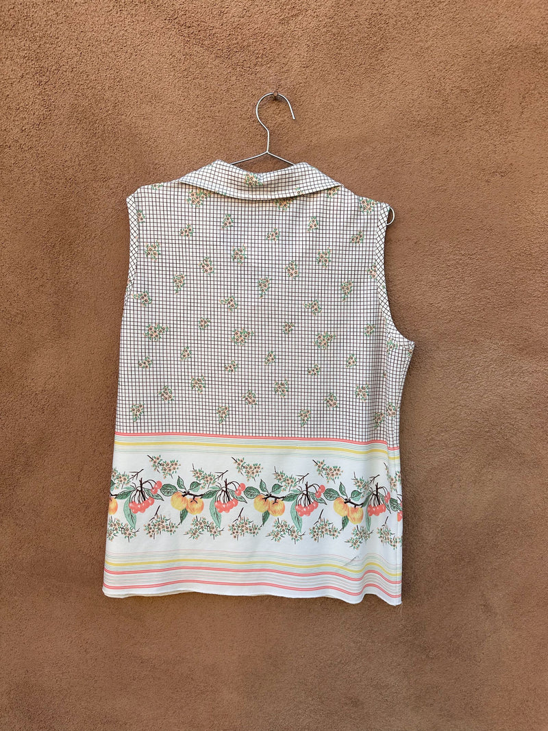 Fire Islander Woman 70's Sleeveless Top - as is