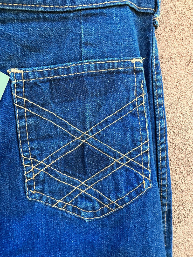 Denim Skirt with Rear Pockets