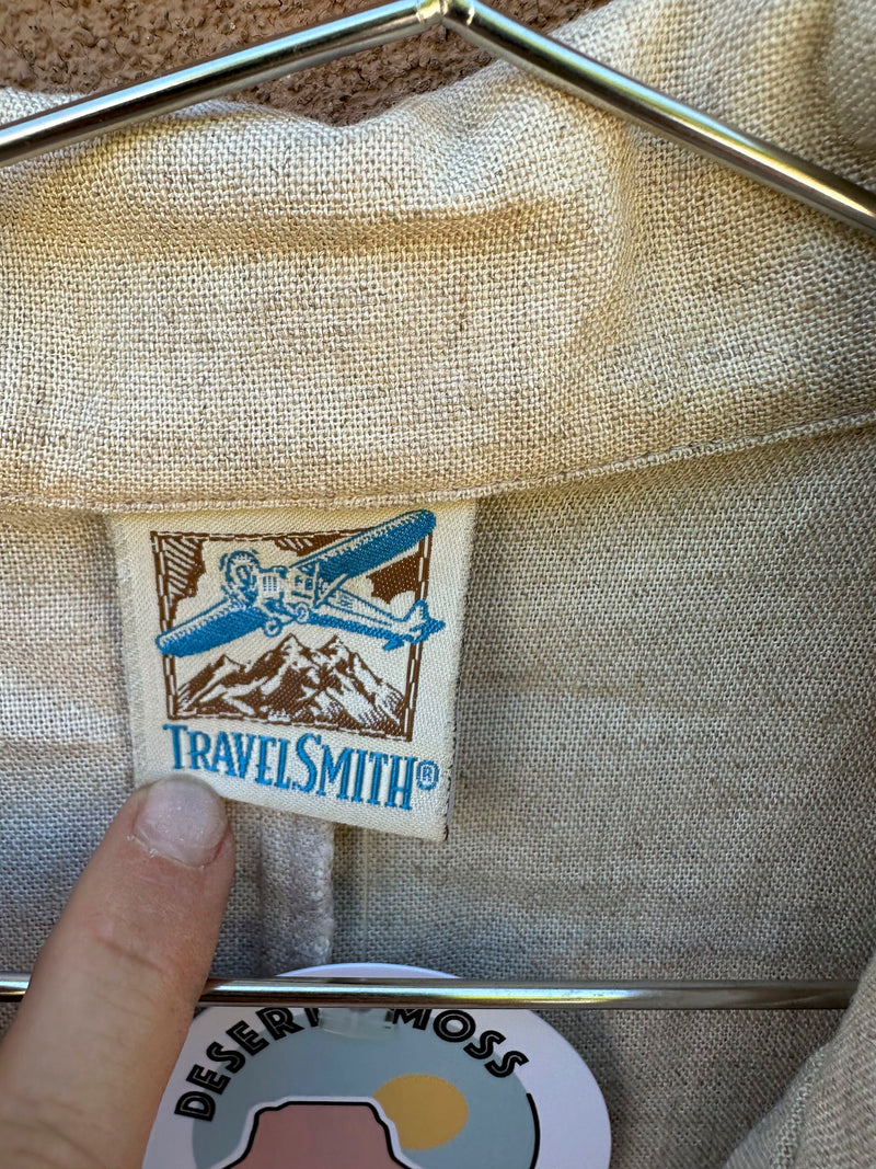 Travel Smith Linen Button Up Vest
