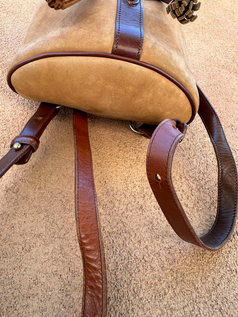Dooney & Bourke Brown Suede Backpack